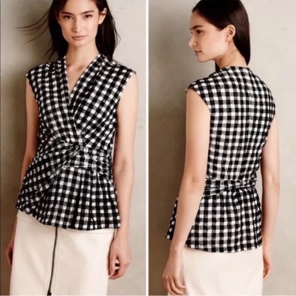 Anthropologie Tops - Deletta Delphine Gingham Plaid Top